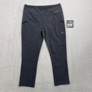 Eddie Bauer Trail Tight Legging Women's Tall Medium Gray Pockets Stretch Outdoor